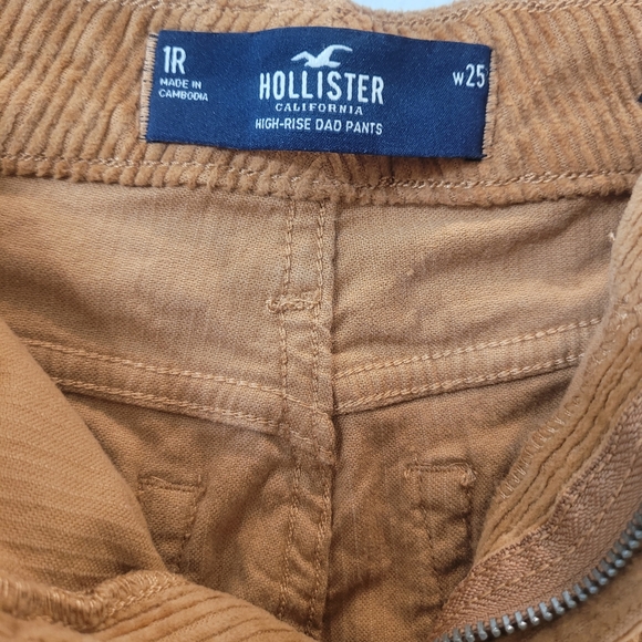 Hollister Women's Tan Corduroy High-Rise Dad  Pants - Picture 2 of 9